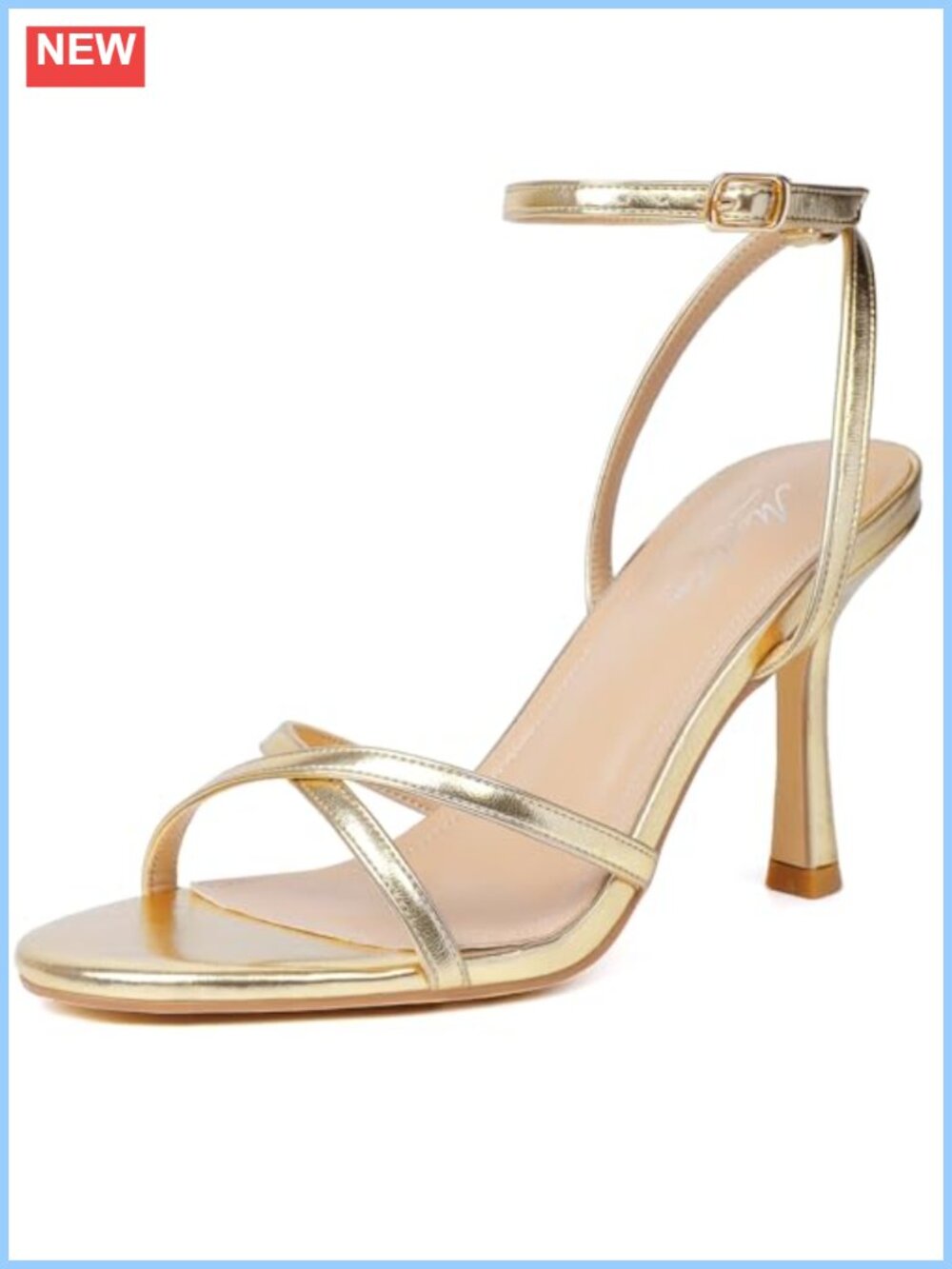 Strappy Heeled Sandals for Women Stiletto High Heels Ankle Strap Dress Shoes